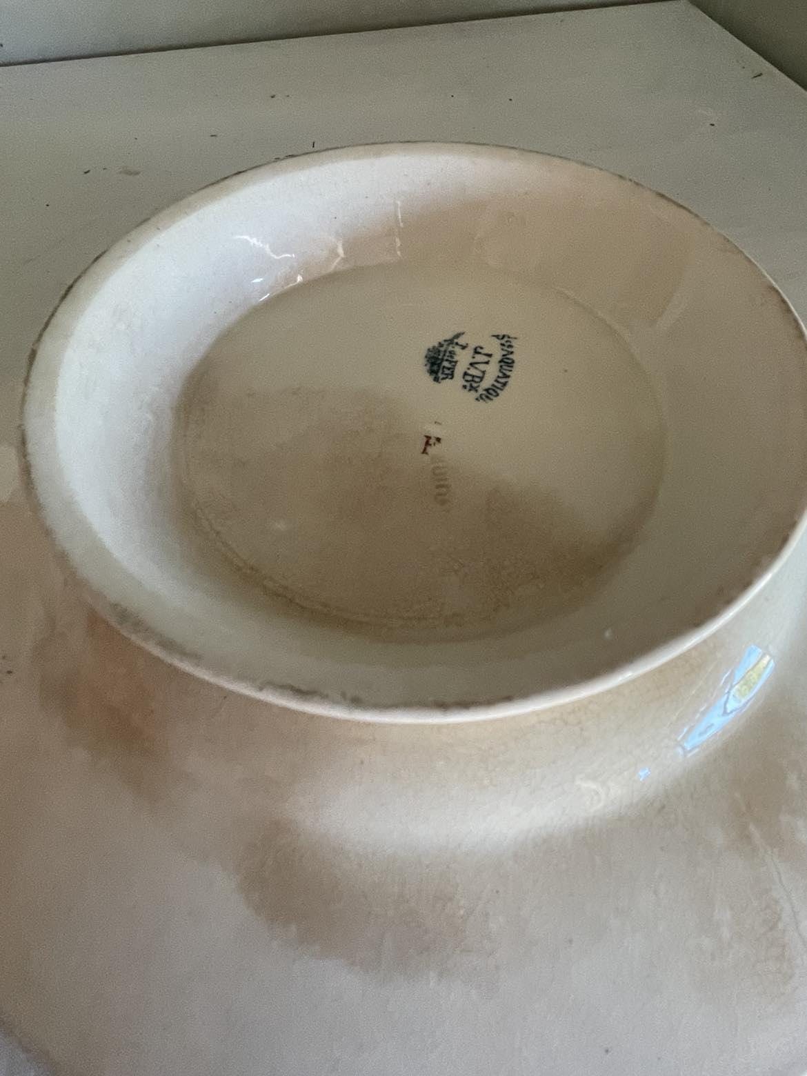 J VIEILLARD Bordeaux 19th Century Ironstone pedestal plate