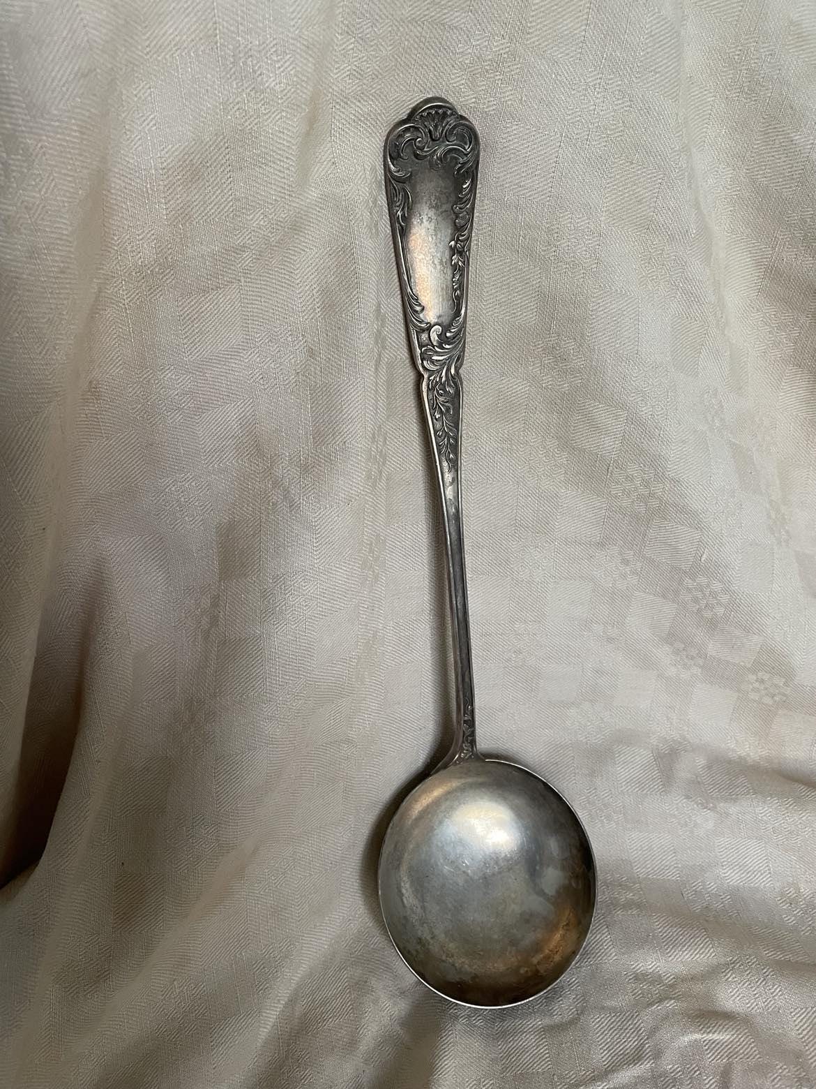 Silver plated Ladle -makers mark SFAM