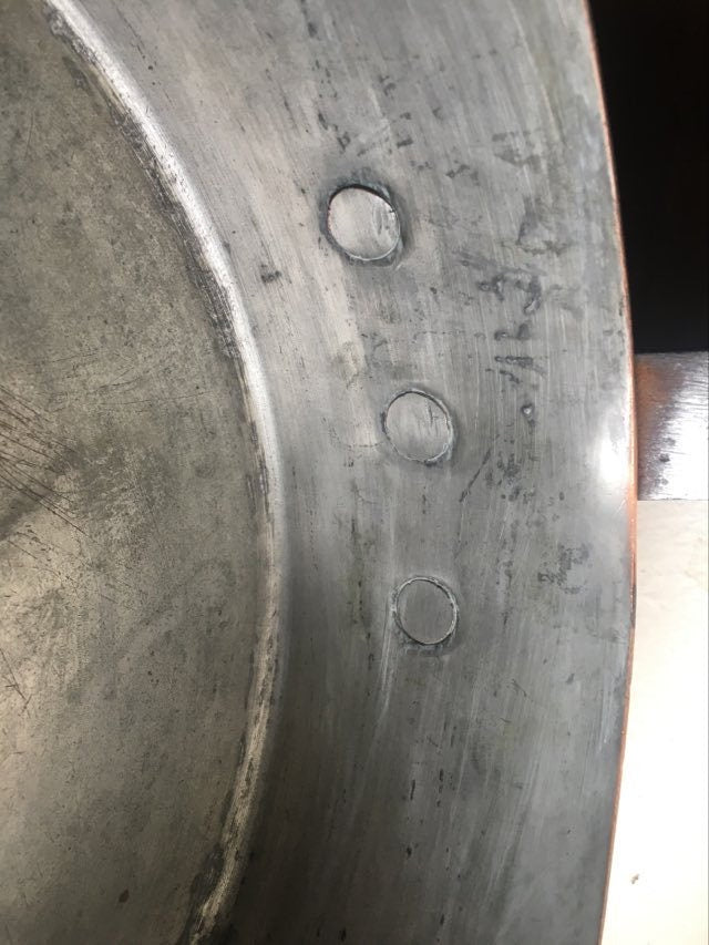 Vintage French copper saute pan - 28cm/ 11" diameter