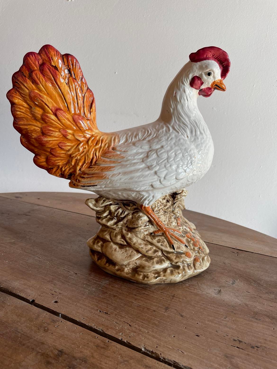 Vintage Hand painted ceramic Hen