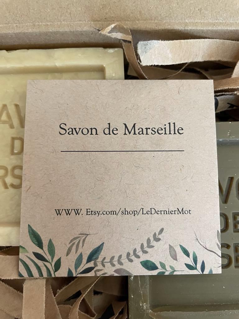 Traditional French Soap - Savon de Marseille - boxed set of 2 cube soaps.