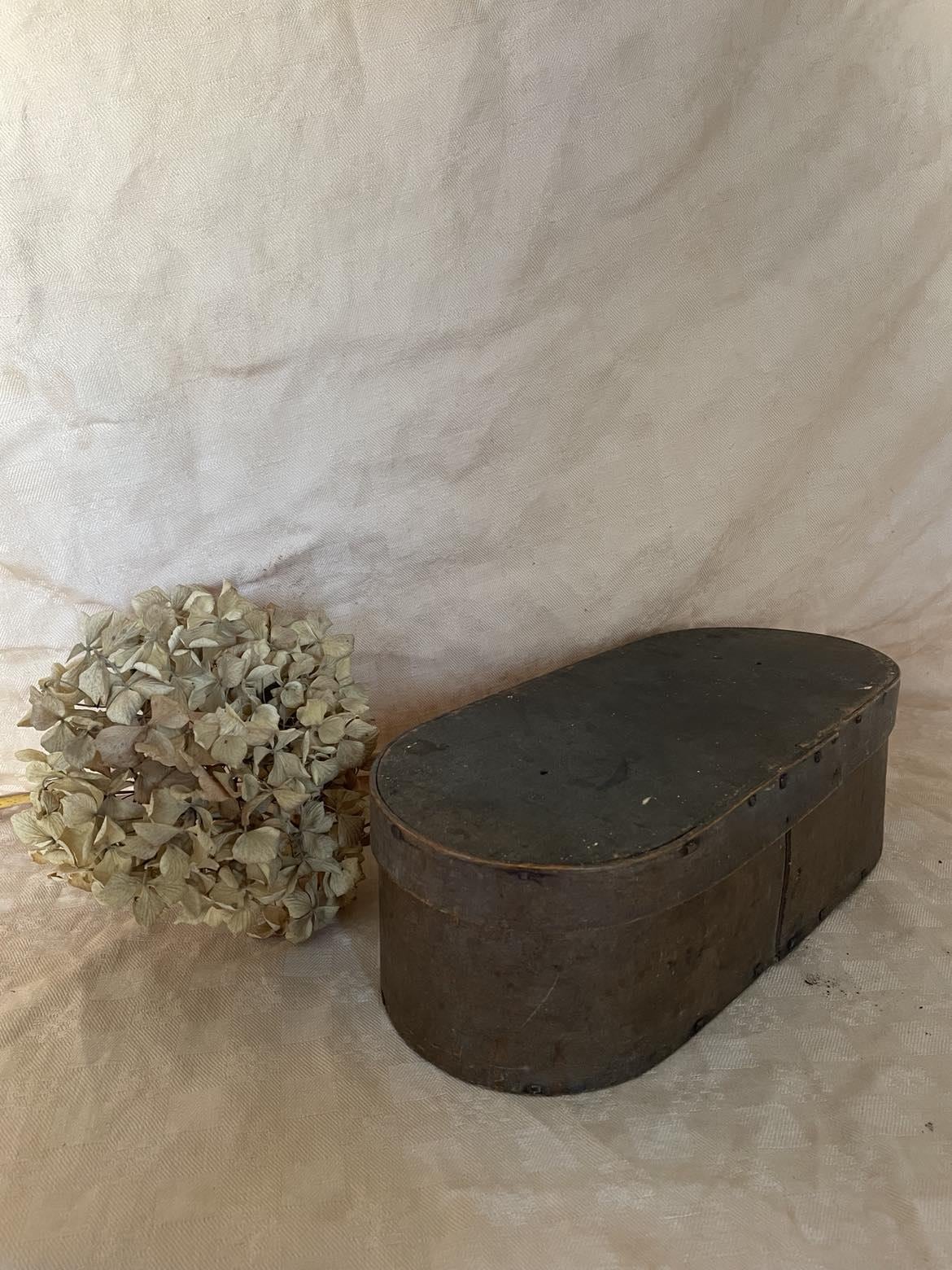 Antique bentwood handmade madeleine/ pantry/ storage box -