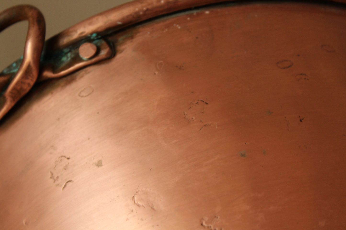Antique Copper pan with wrought Iron handle