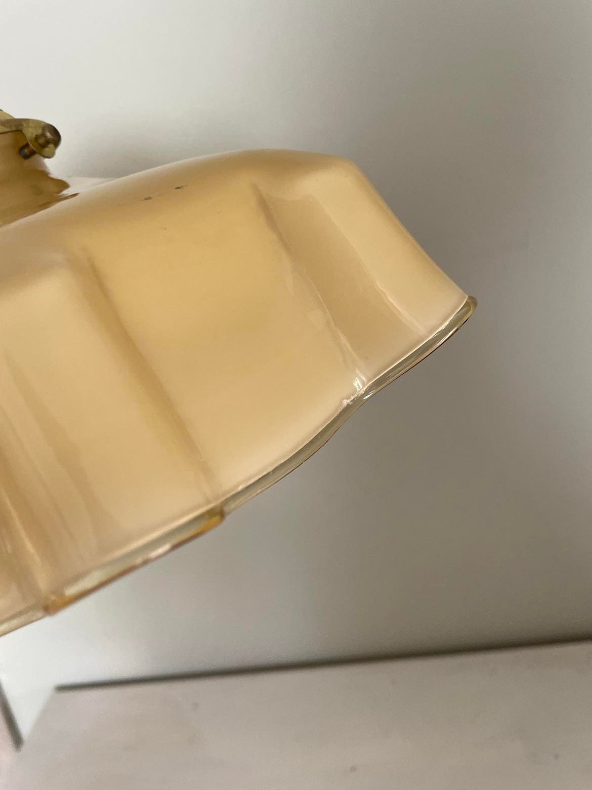 Mid Century pendant glass shade with brass Gallery