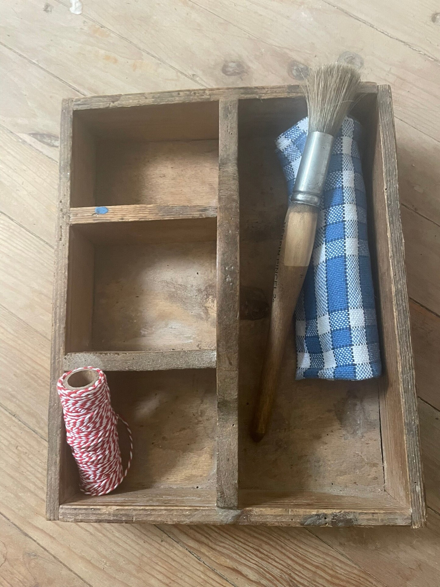 Vintage Wooden carry tool box