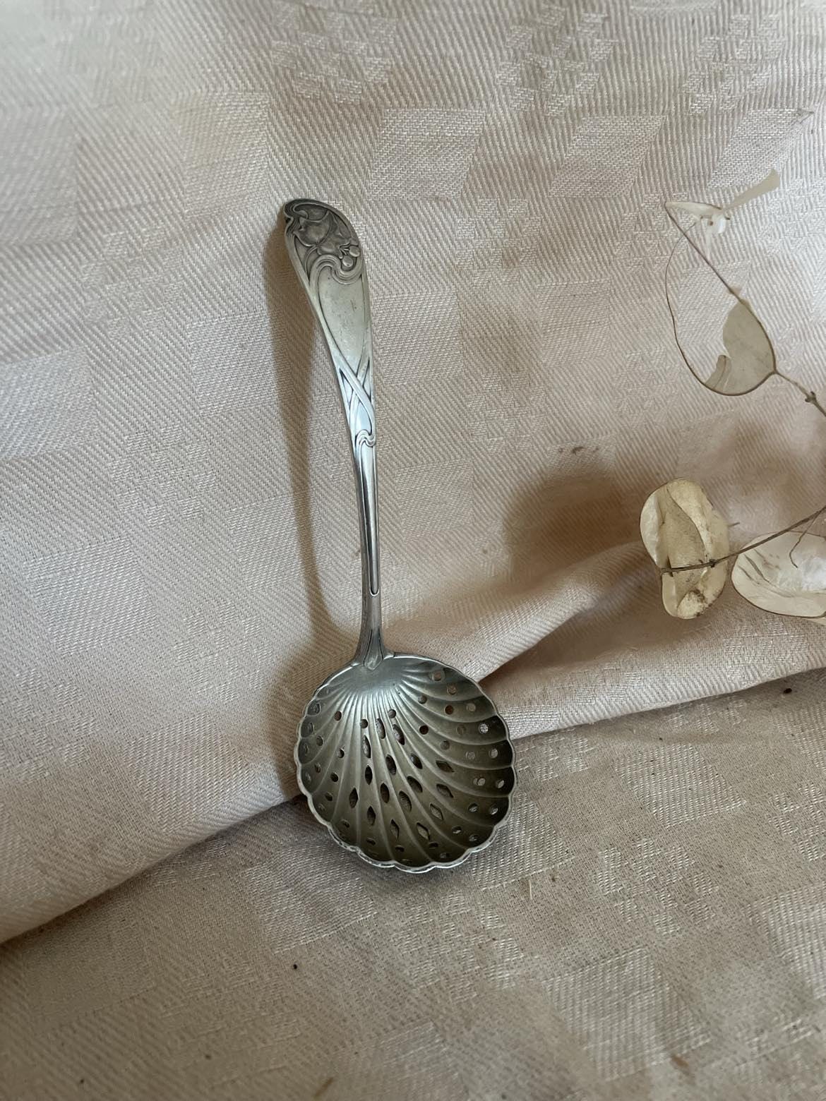 Silver plated icing sugar spoon