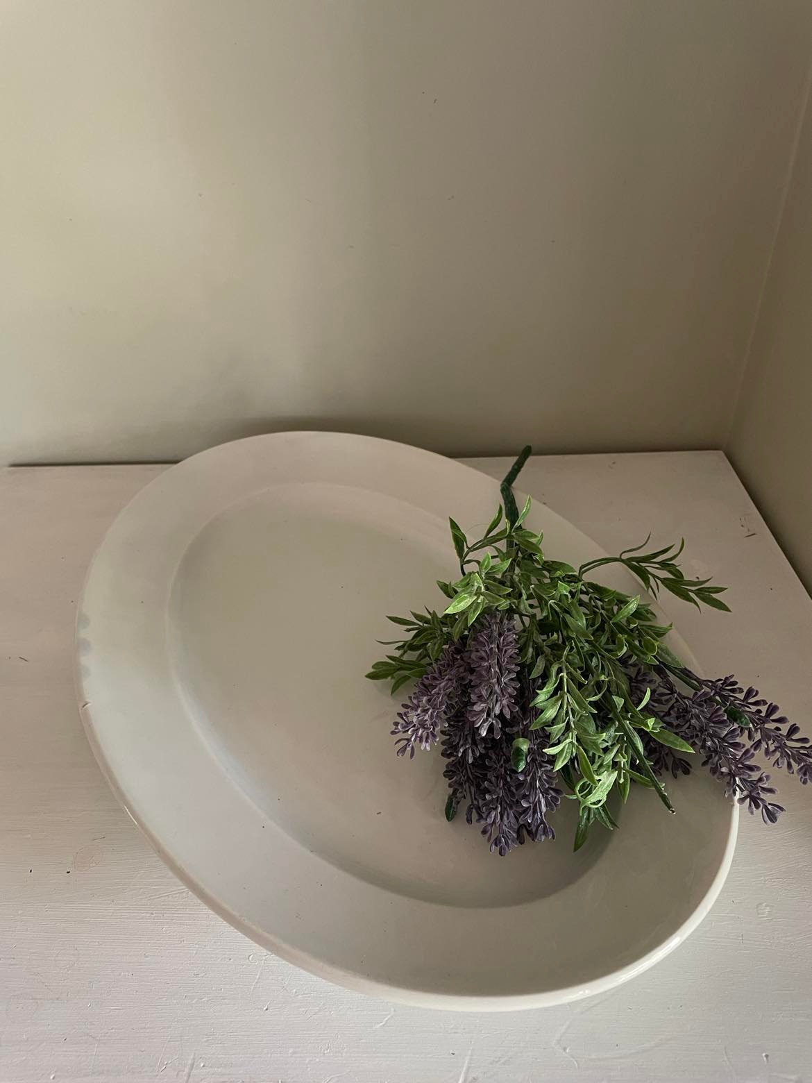 Creil et Montereau ironstone oval platter