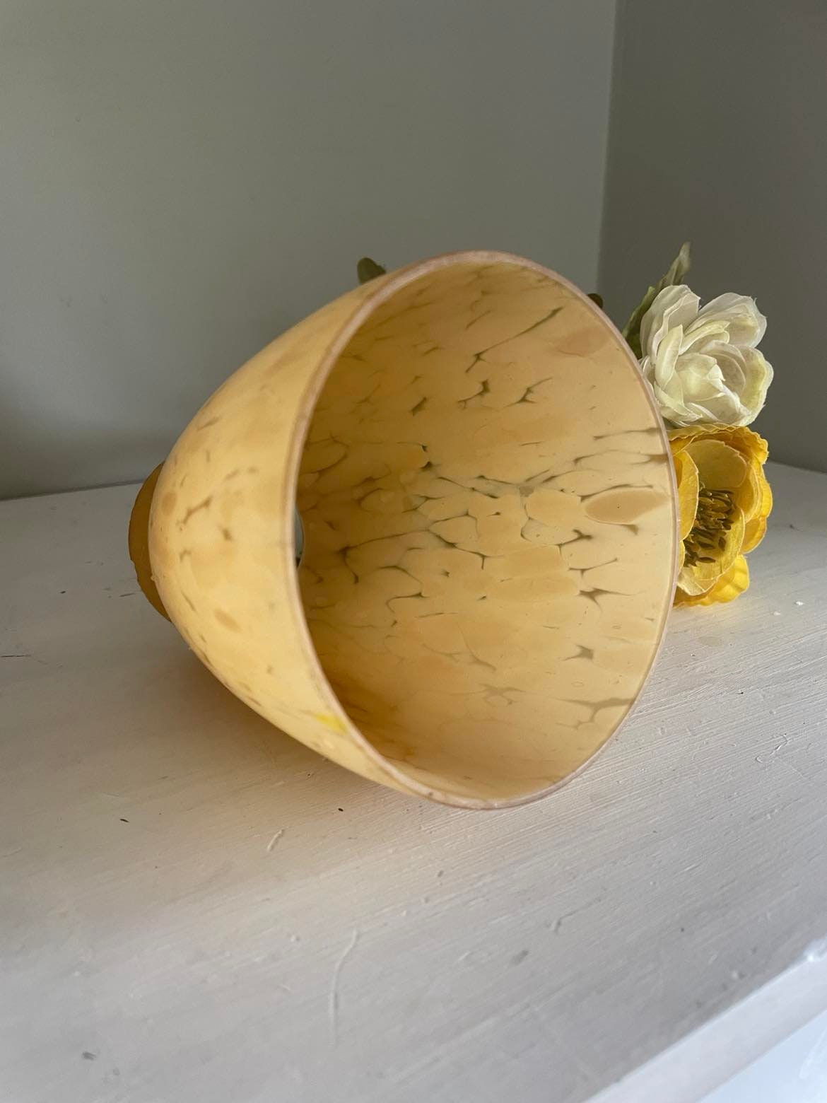 Art deco Mottled glass shade.