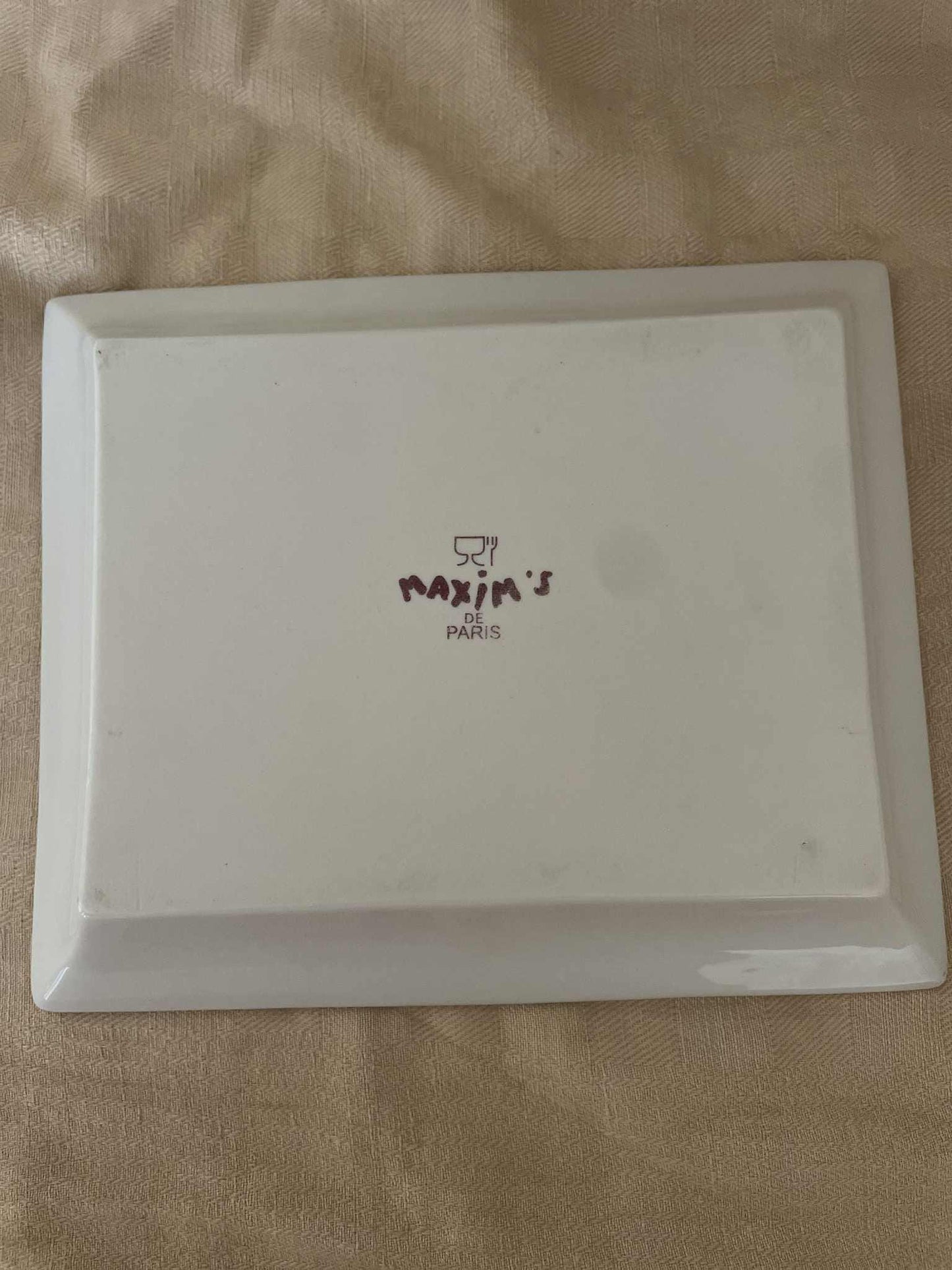 Maxim's de Paris small porcelain Vide Poche/ empty change plate
