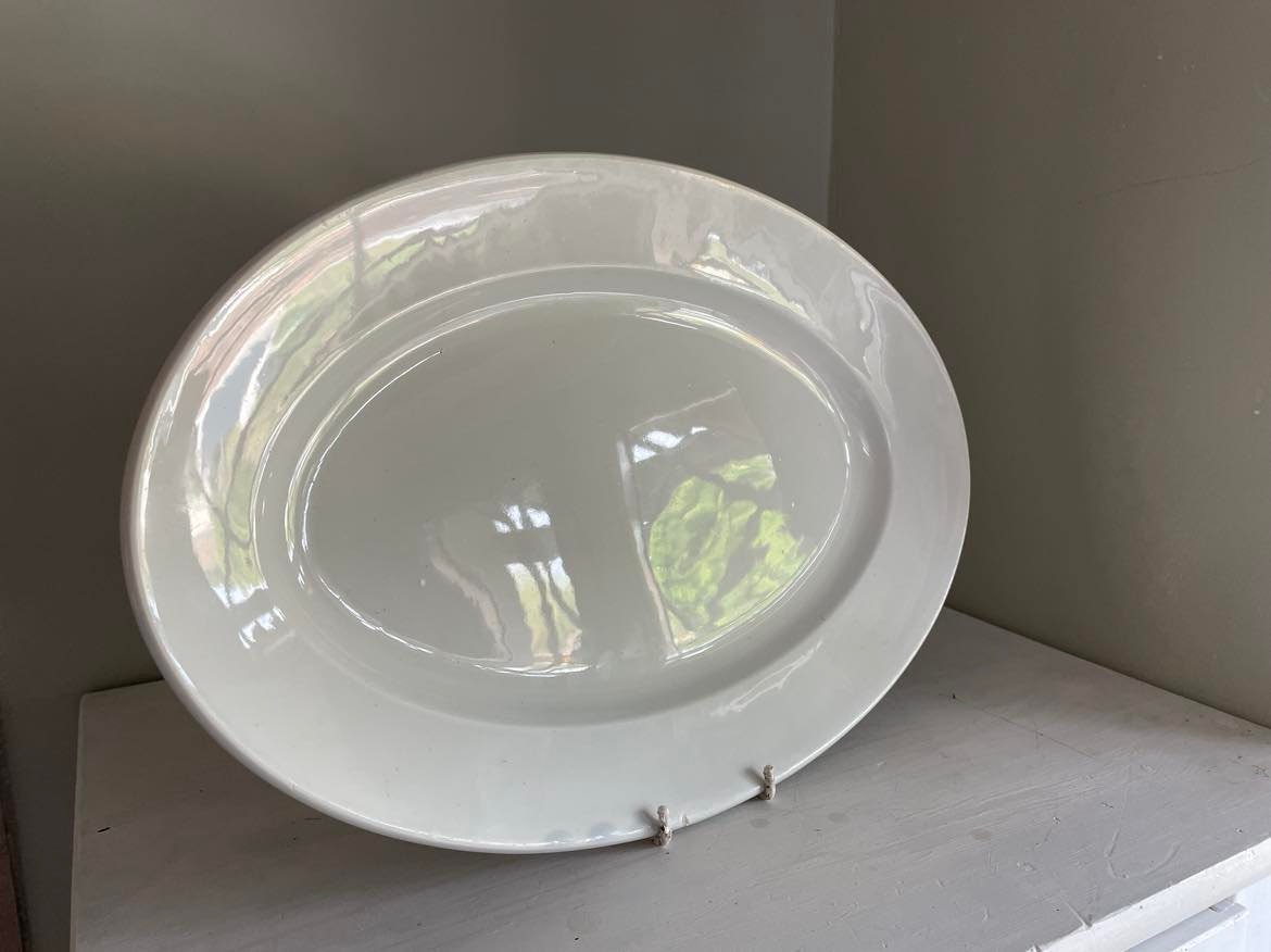 Creil et Montereau ironstone oval platter