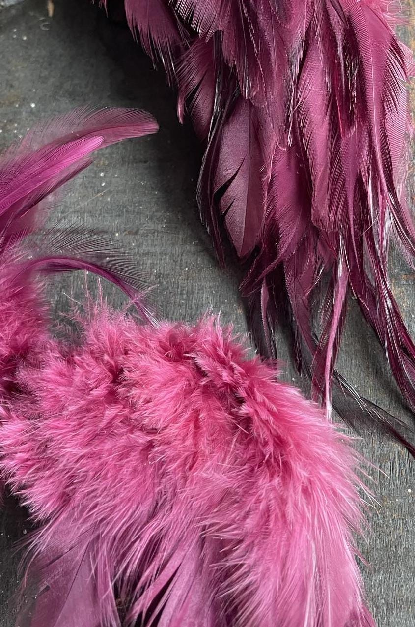 4 Original antique Milliners feather hat embellishments.