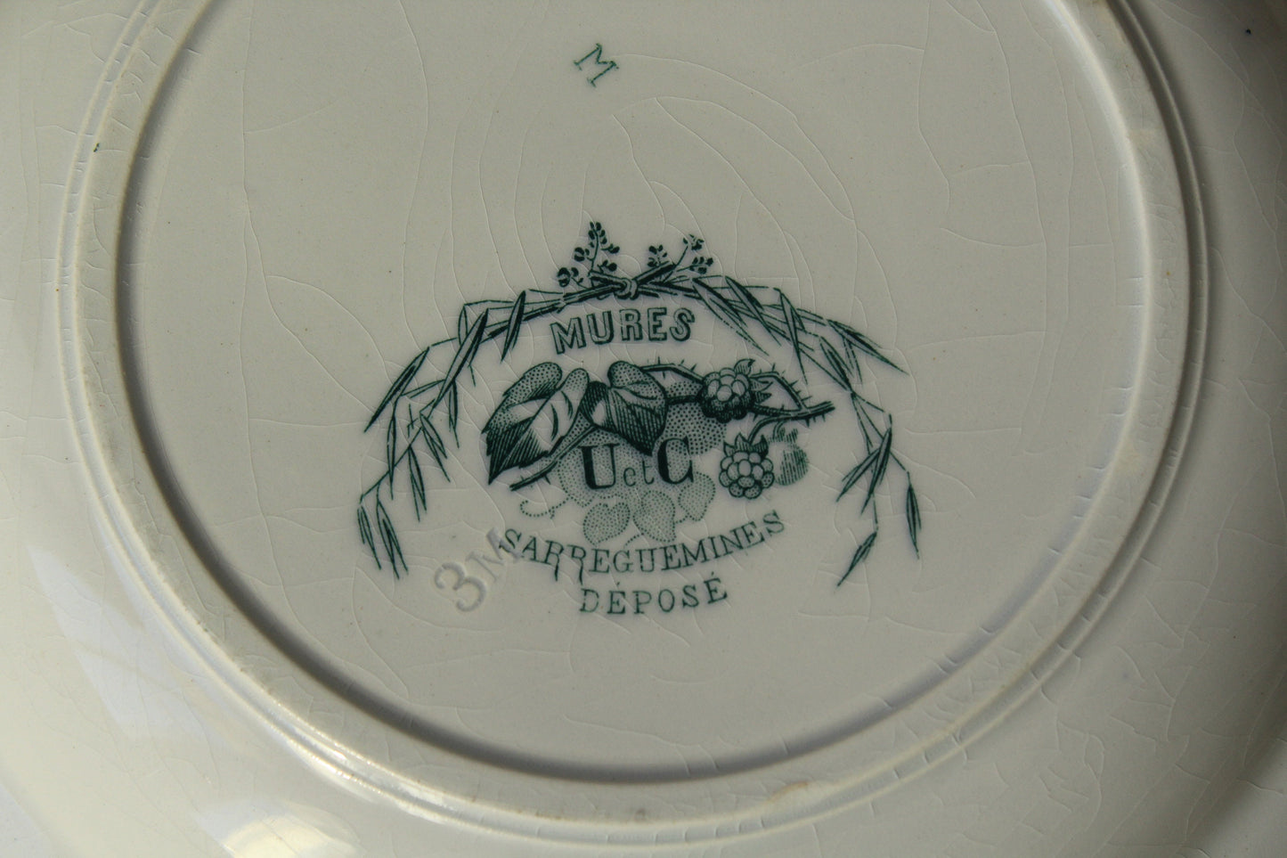 A pair Sarreguemines U &C "Mures" soup plates/ shallow plates