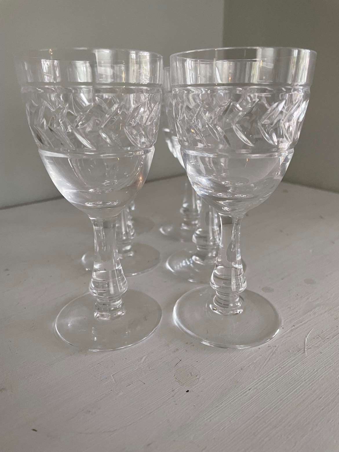 Cristal de Sèvres  set of 6 signed Sevres Crystal  Liqueur glasses