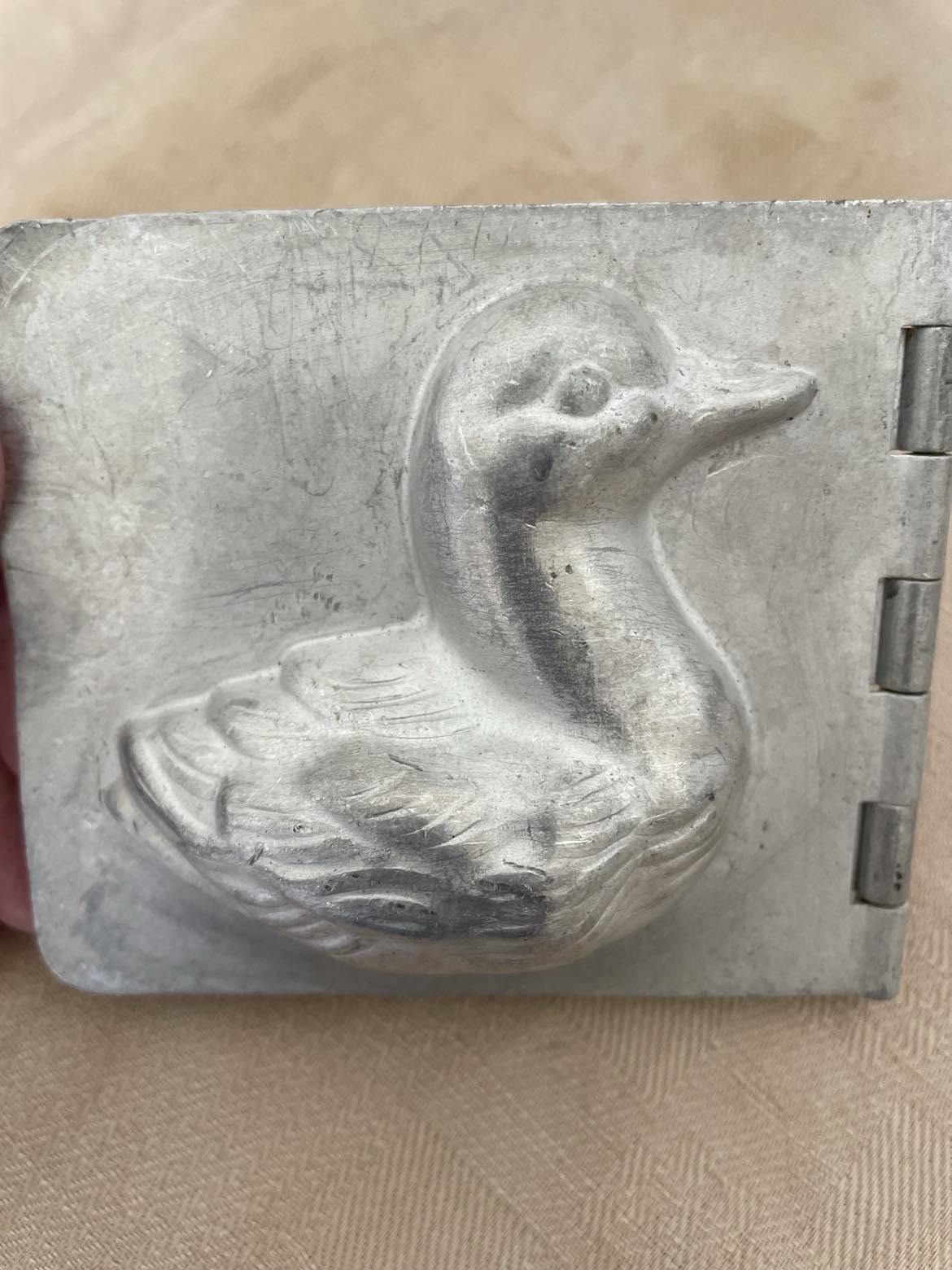Hinged Aluminium chocolate mould  - duck