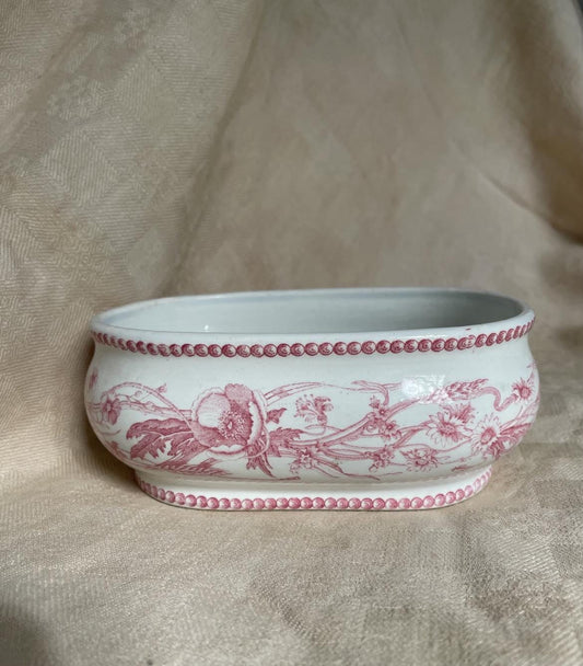 Creil et Montereau ( LM et Cie)  red transferware dish