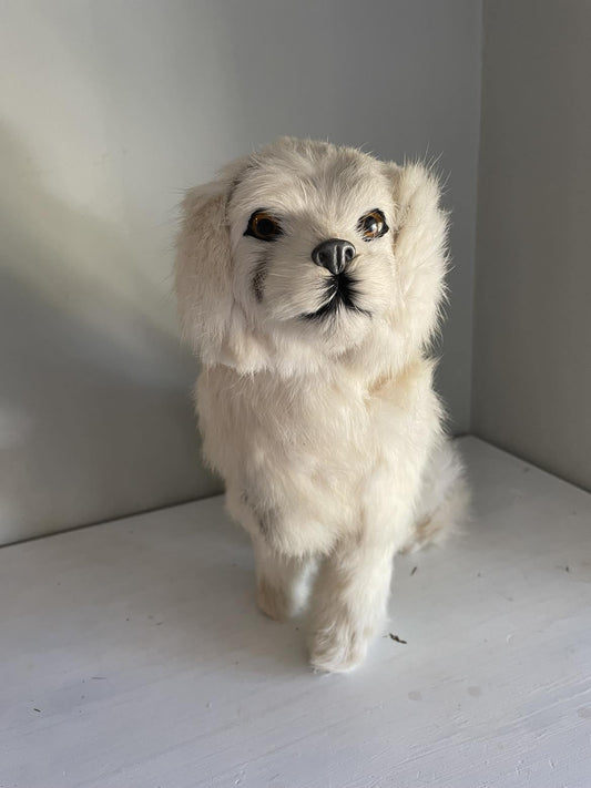 Vintage Dog made from rabbit fur