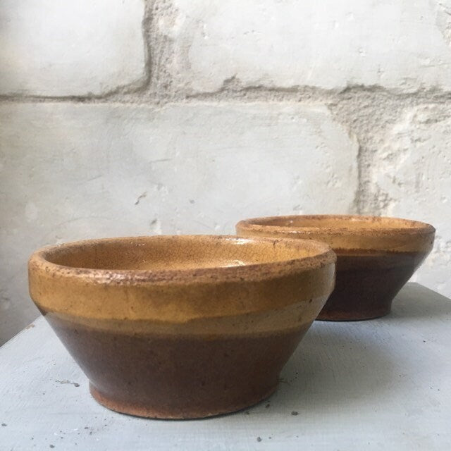 2 Small Glazed Stoneware terrines