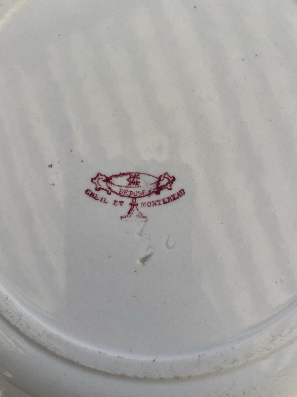 Creil et Montereau ironstone plate pattern -Pagode