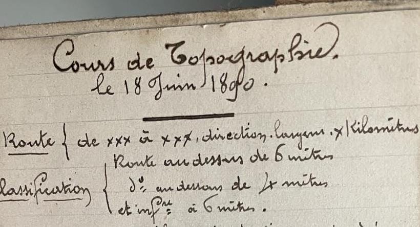 19th century French military notebook