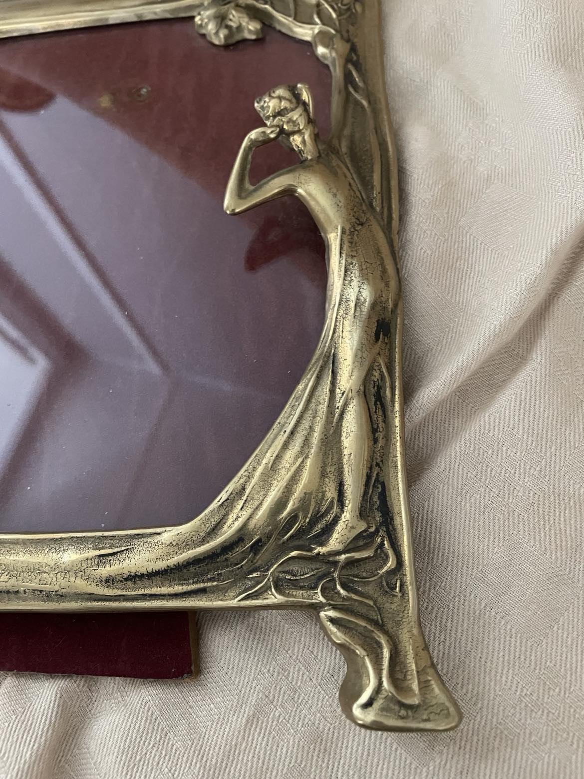 Mid century brass easel photograh frame