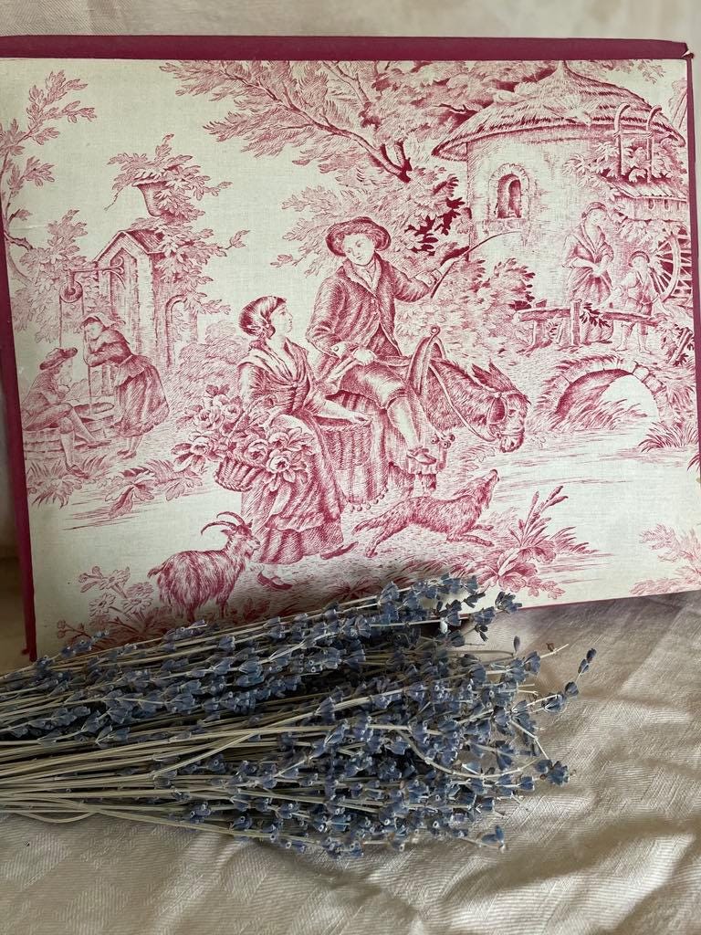 Vintage Toile de Jouy lidded box