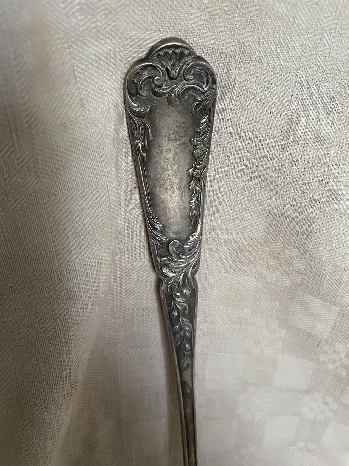 Silver plated Ladle -makers mark  SFAM