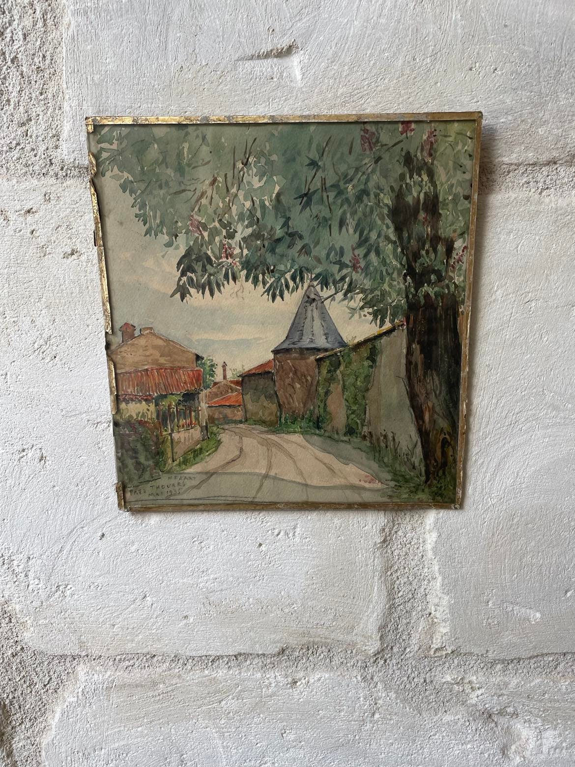 Original framed watercolour - Signed and dated by the artist 1935