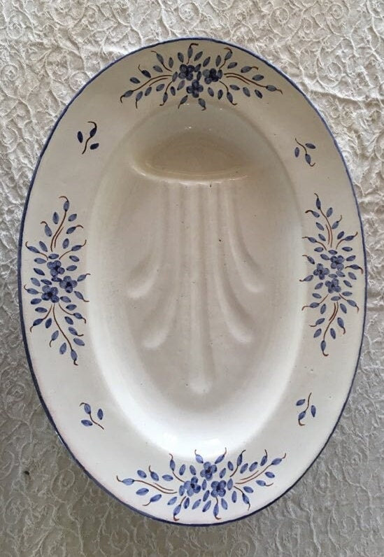 Hand painted Asparagus/artichoke platter.