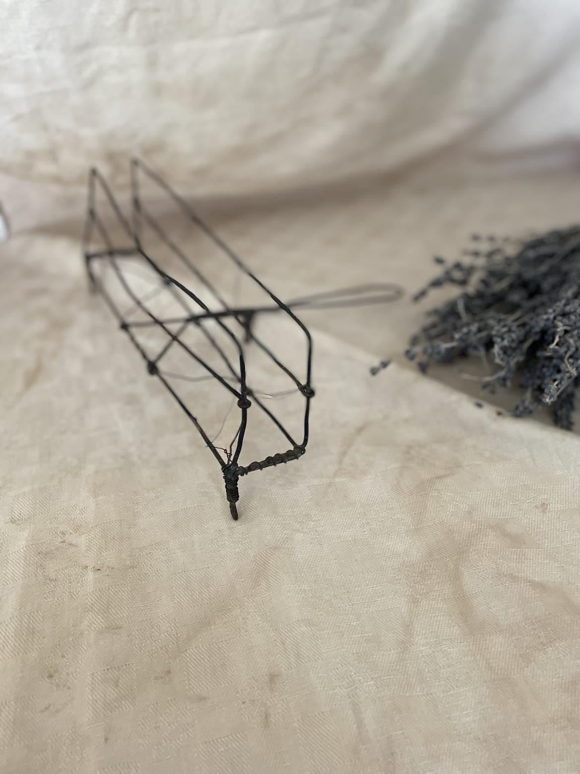 Antique French open hearth twisted Wire toaster