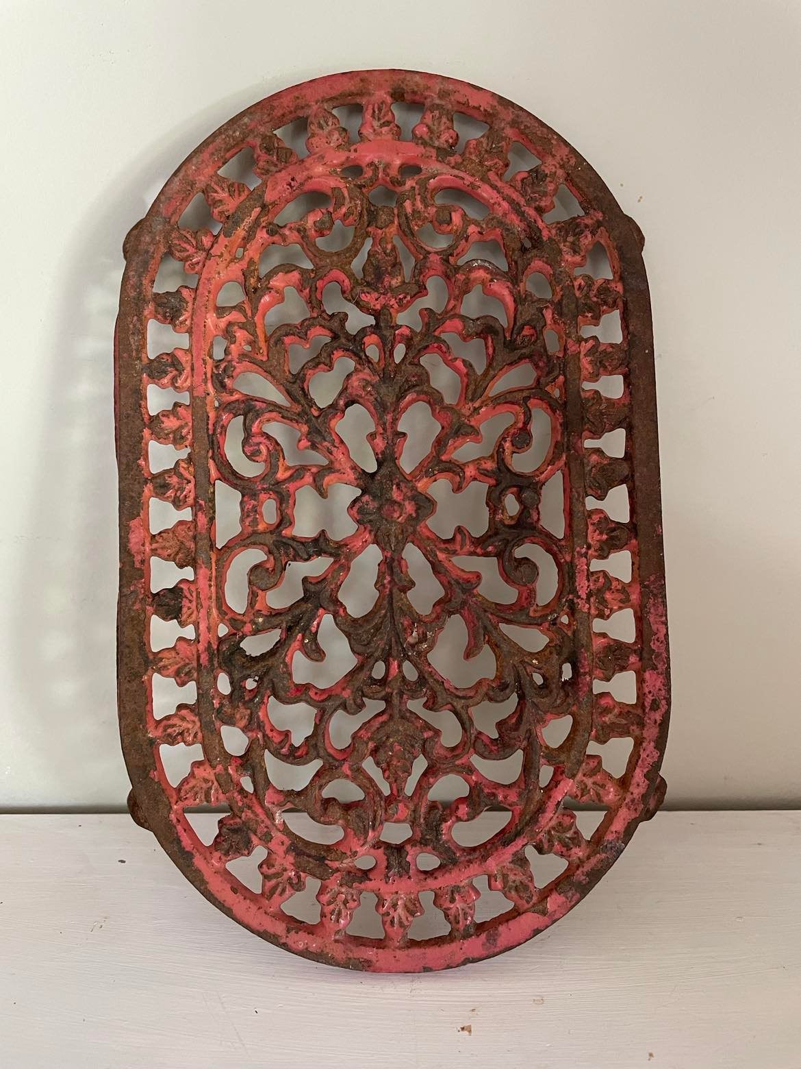 Painted Cast Iron oval Trivet