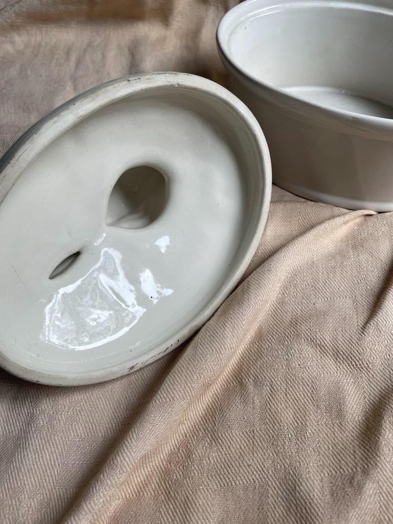 Vintage Glazed ceramic Rabbit tureen