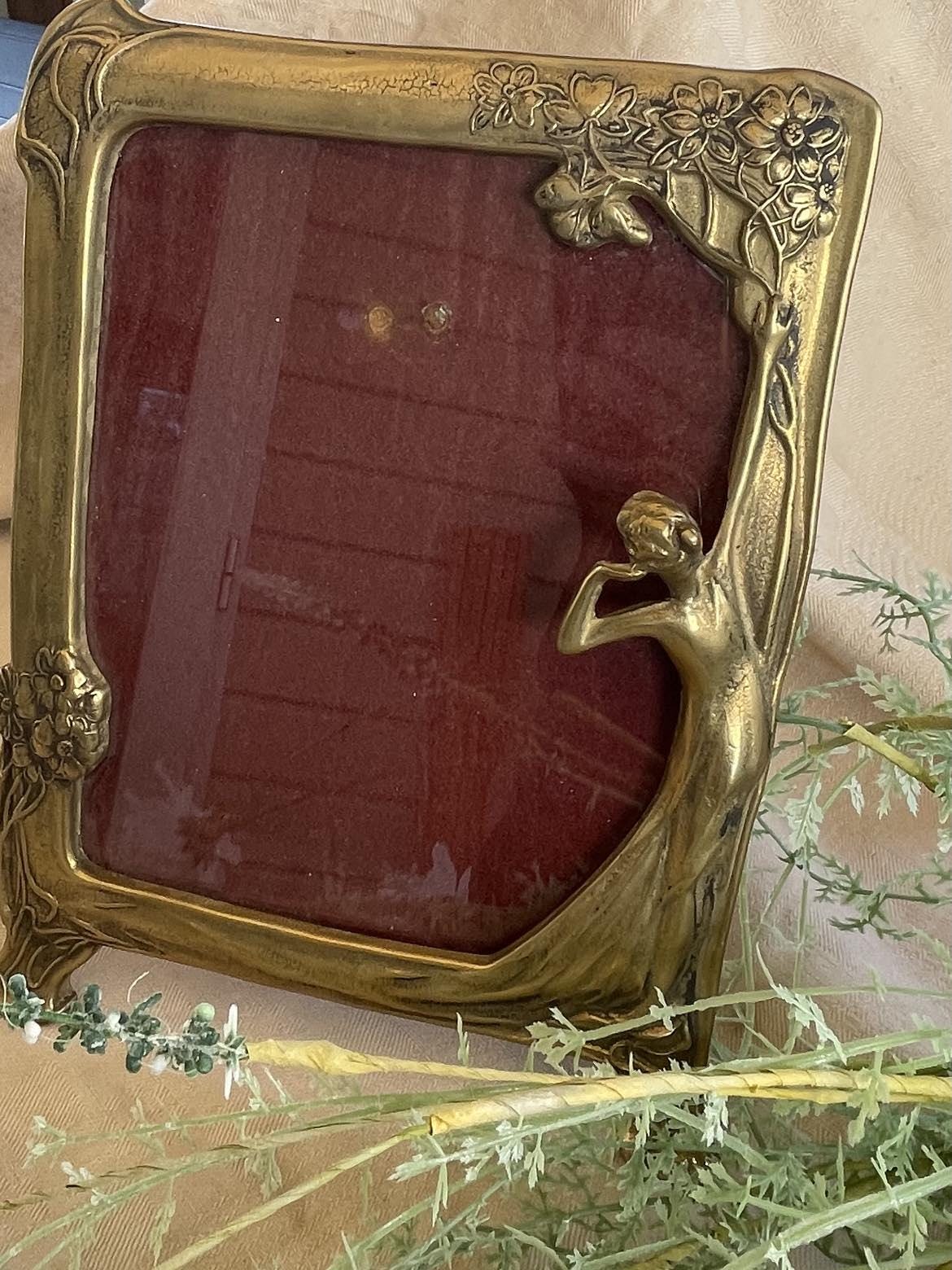 Mid century brass easel photograh frame