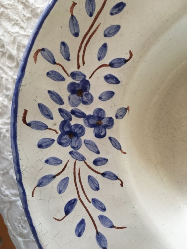 Hand painted Asparagus/artichoke platter.