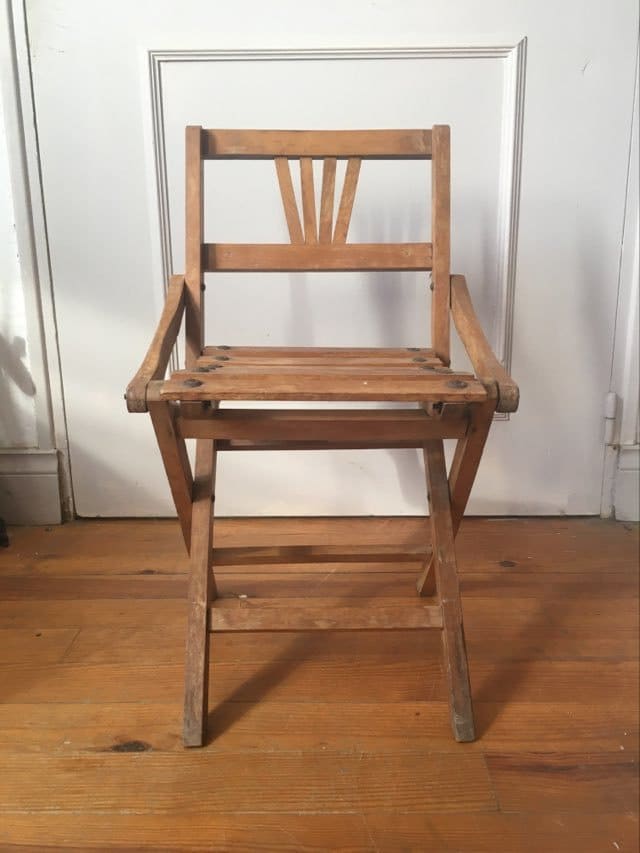 Folding wooden Childs chair
