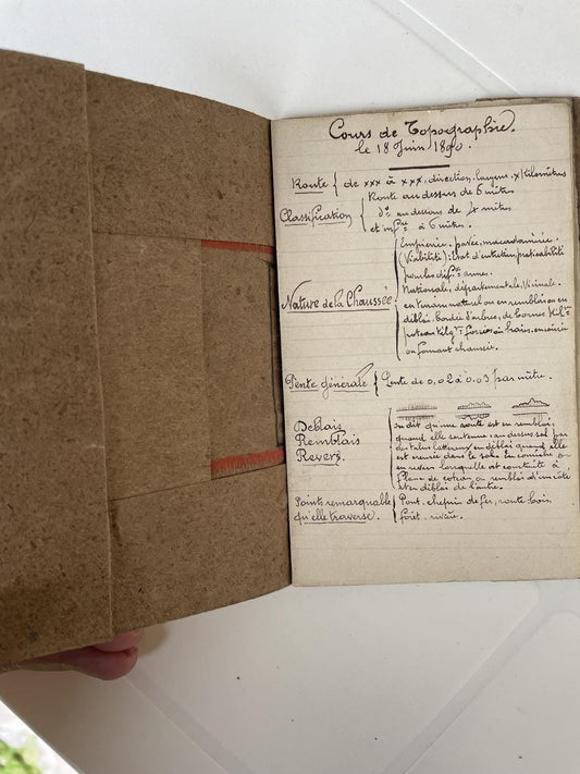 19th century French military notebook