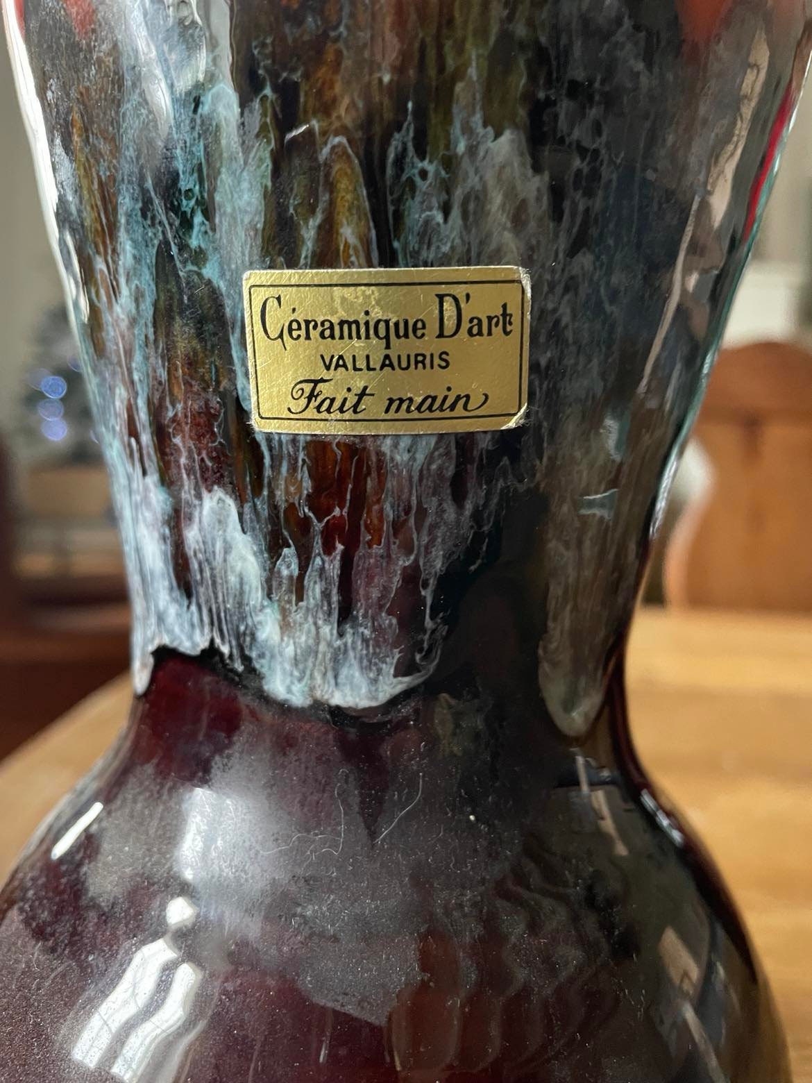 Vintage Vallauris art pottery Vase