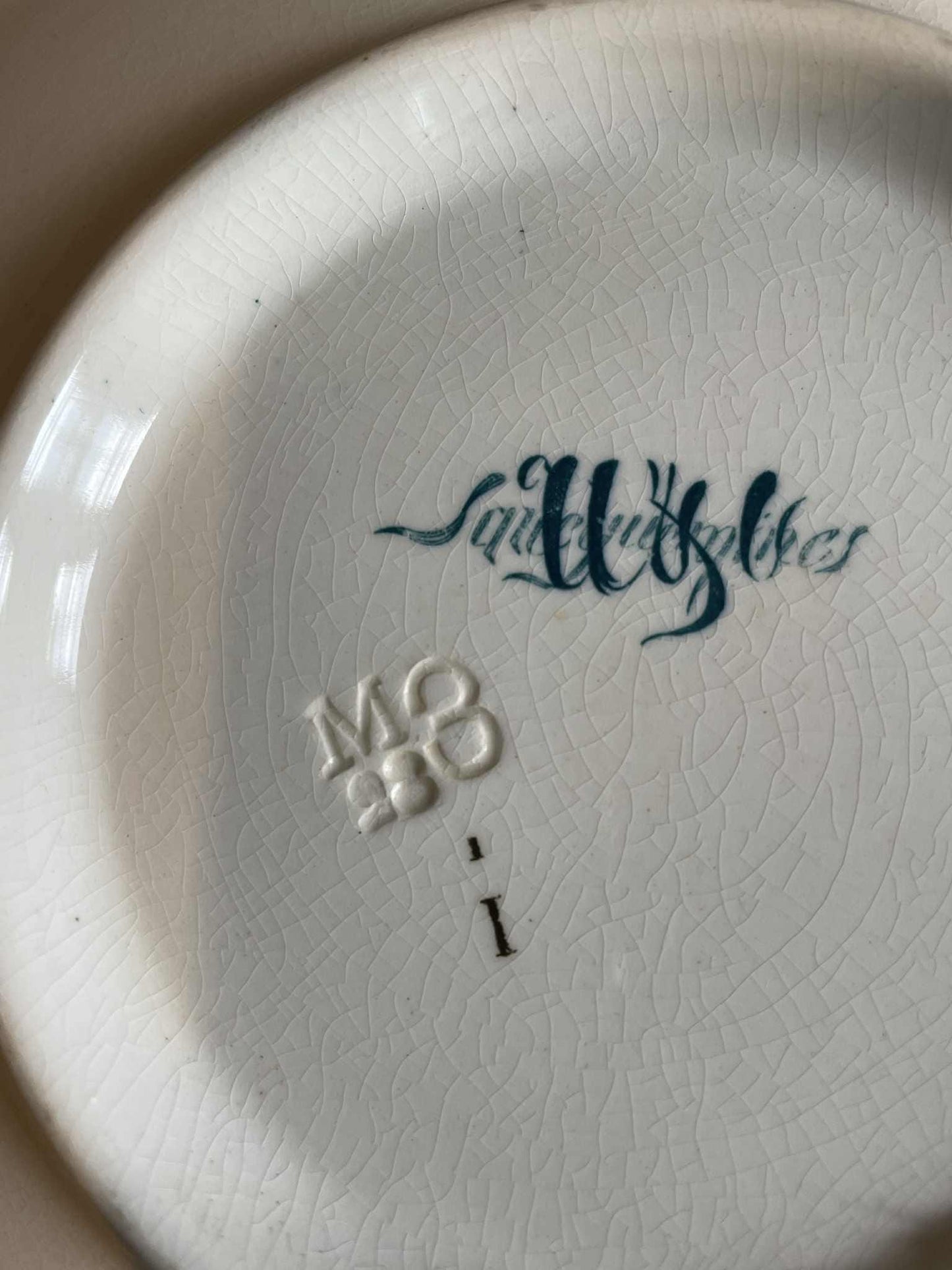 A set of 5 Antique Sarreguemines U.C  display plates - Fruit trees/ Harvest