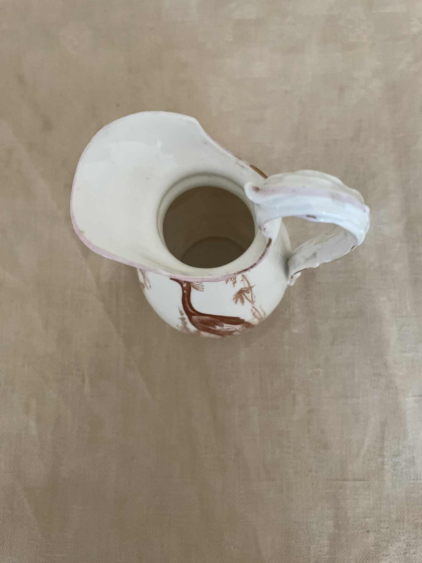 U et C Sarreguemines antique porcelain milk/cream jug
