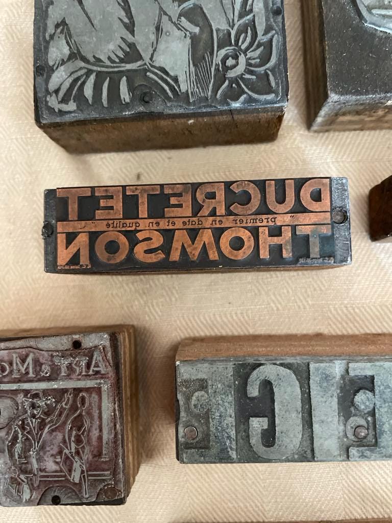 A set of  20  letterpress Printing blocks from the 1950's