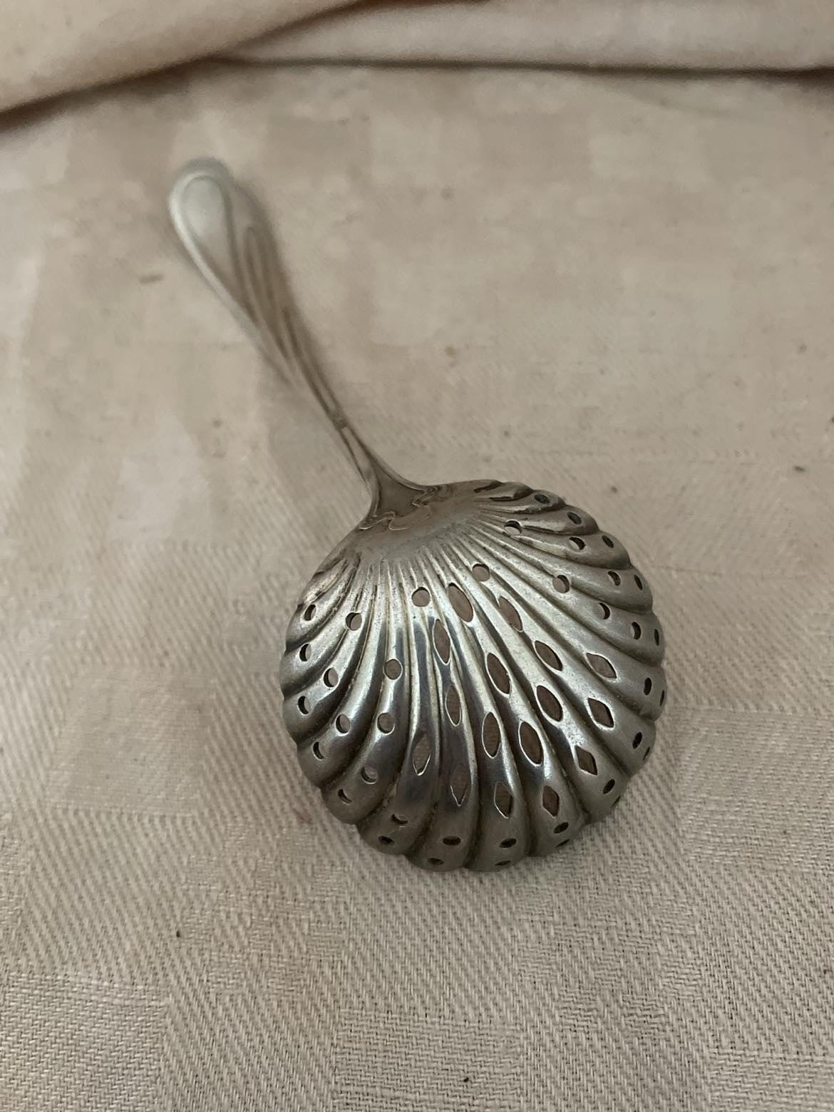 Silver plated icing sugar spoon