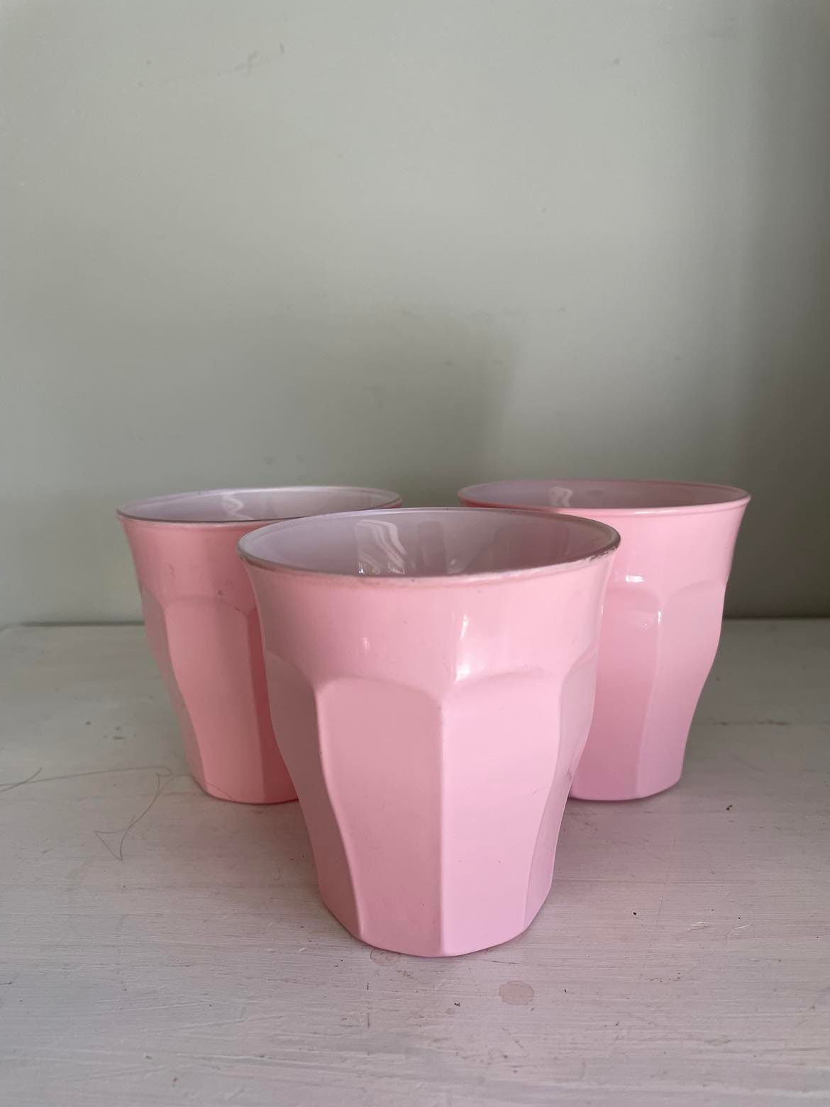 Set of 9 vintage coloured glasses by Duralex