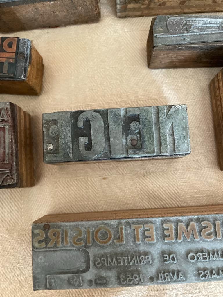 A set of  20  letterpress Printing blocks from the 1950's