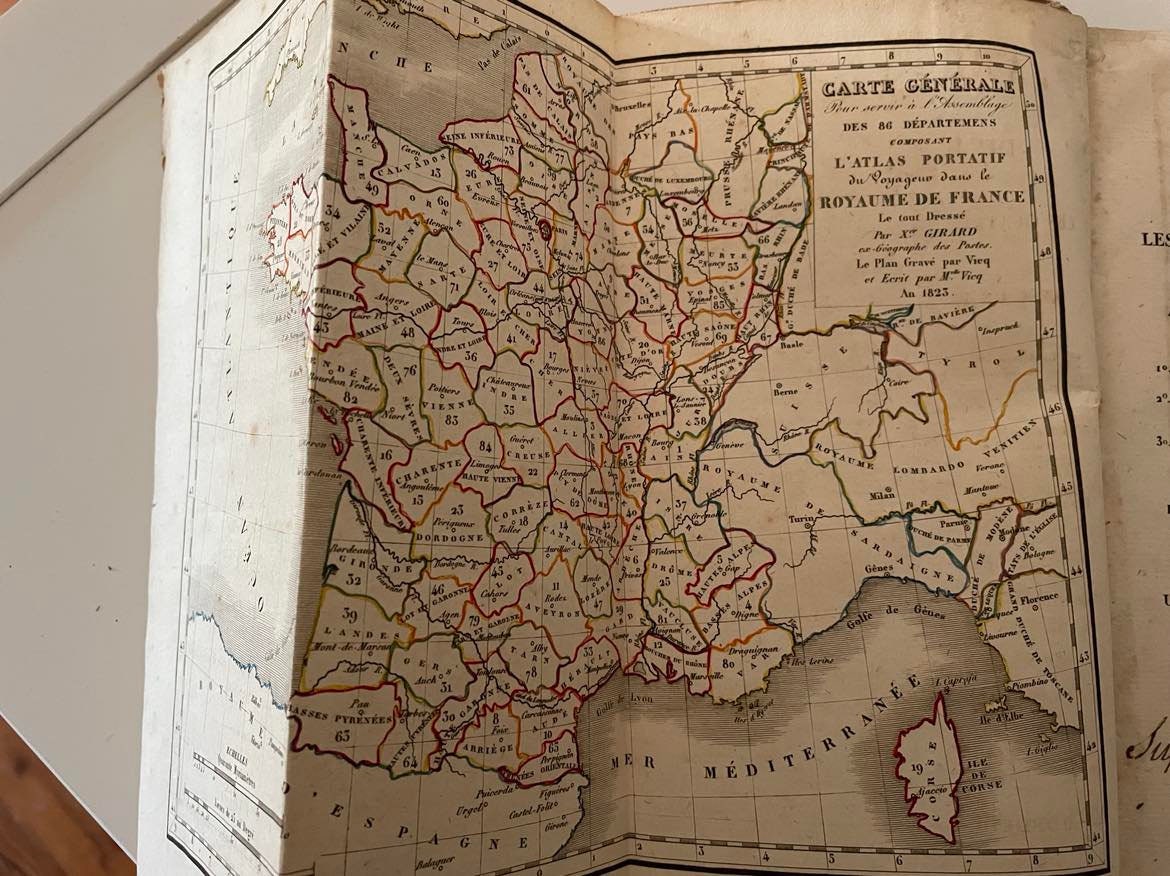 Antique France Atlas: 1823 French Kingdom Maps