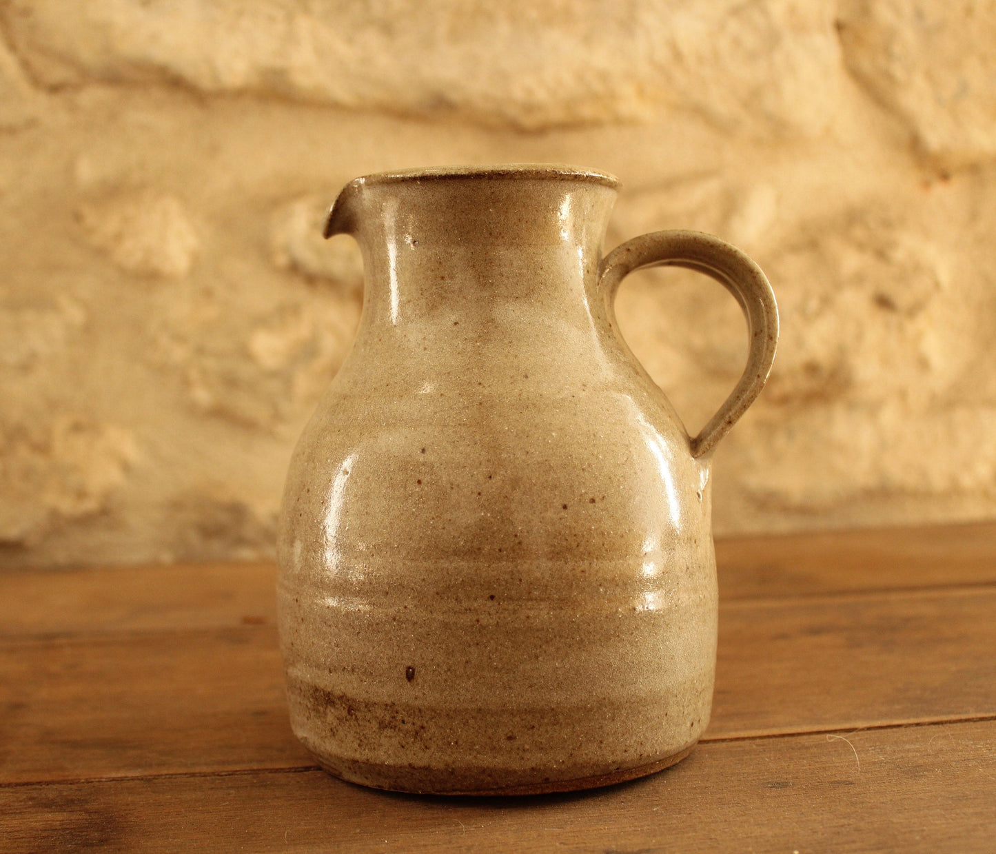 Glazed stoneware jug/pitcher