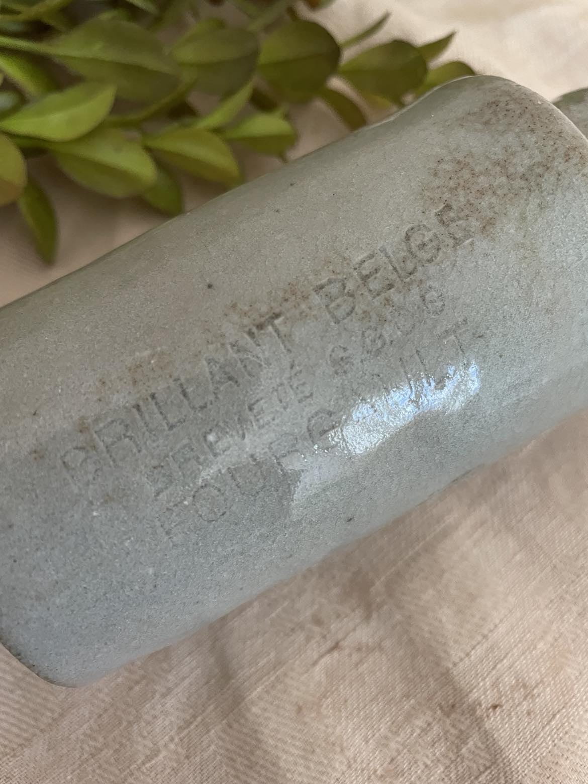 Glazed Stoneware bottle - "Brilliant Belge, Fourgault"