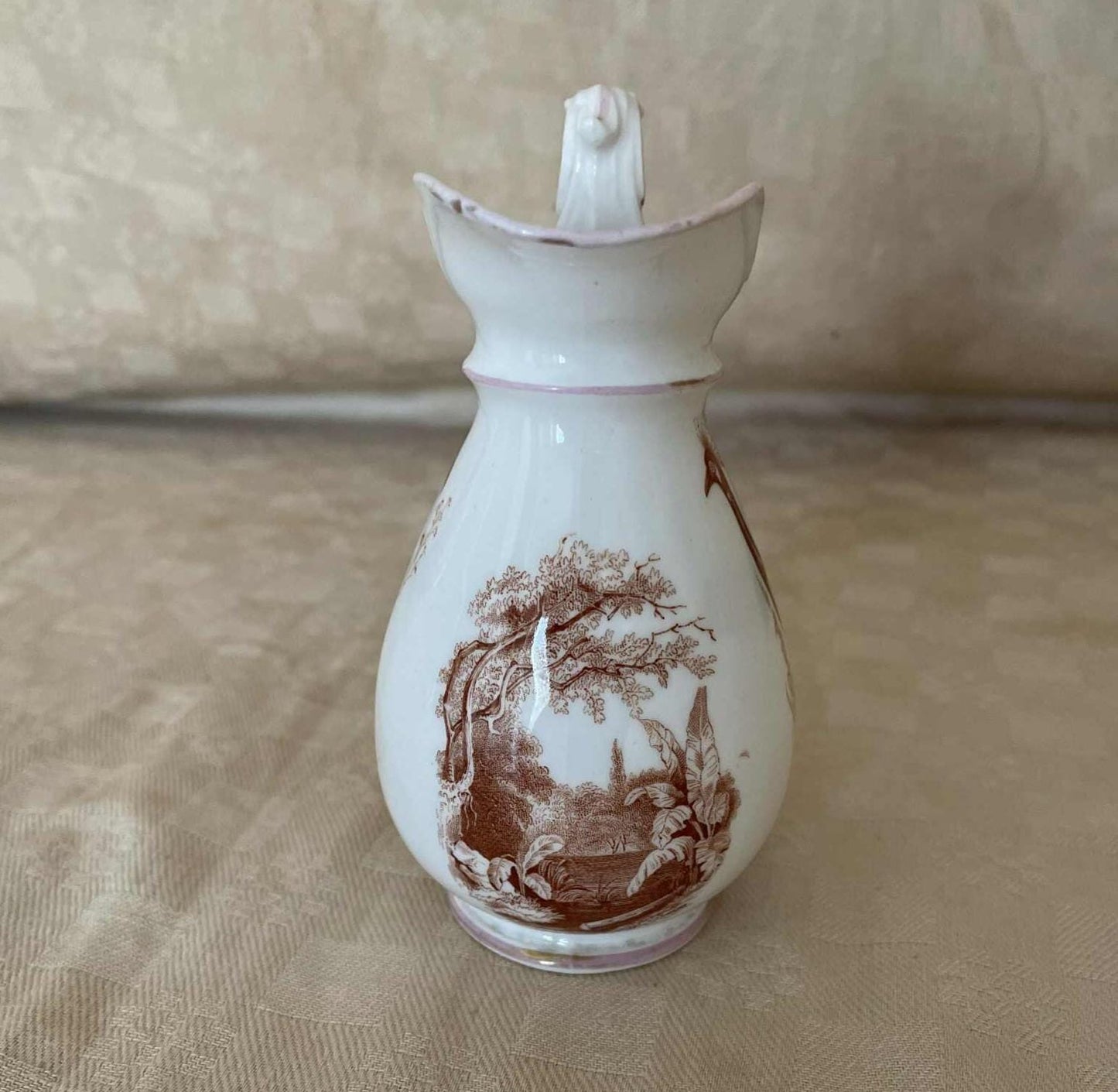 U et C Sarreguemines antique porcelain milk/cream jug