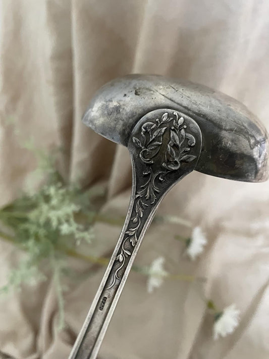Silver plated Ladle -makers mark  SFAM
