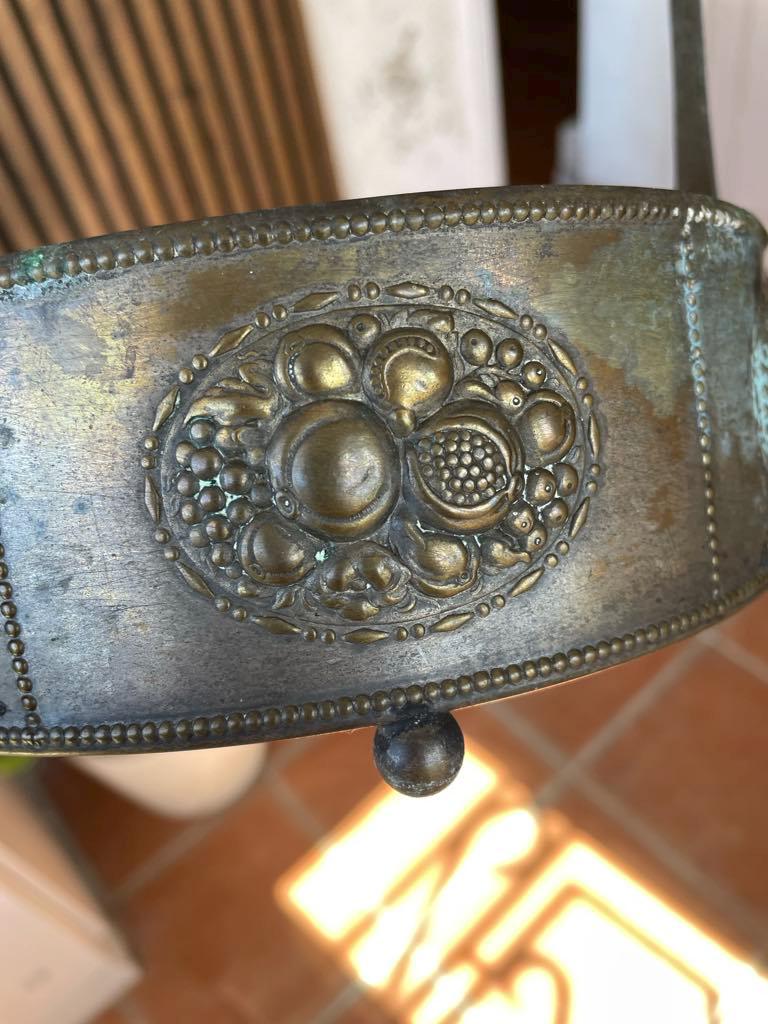 Art Deco brass handled serving tray/ table centre piece