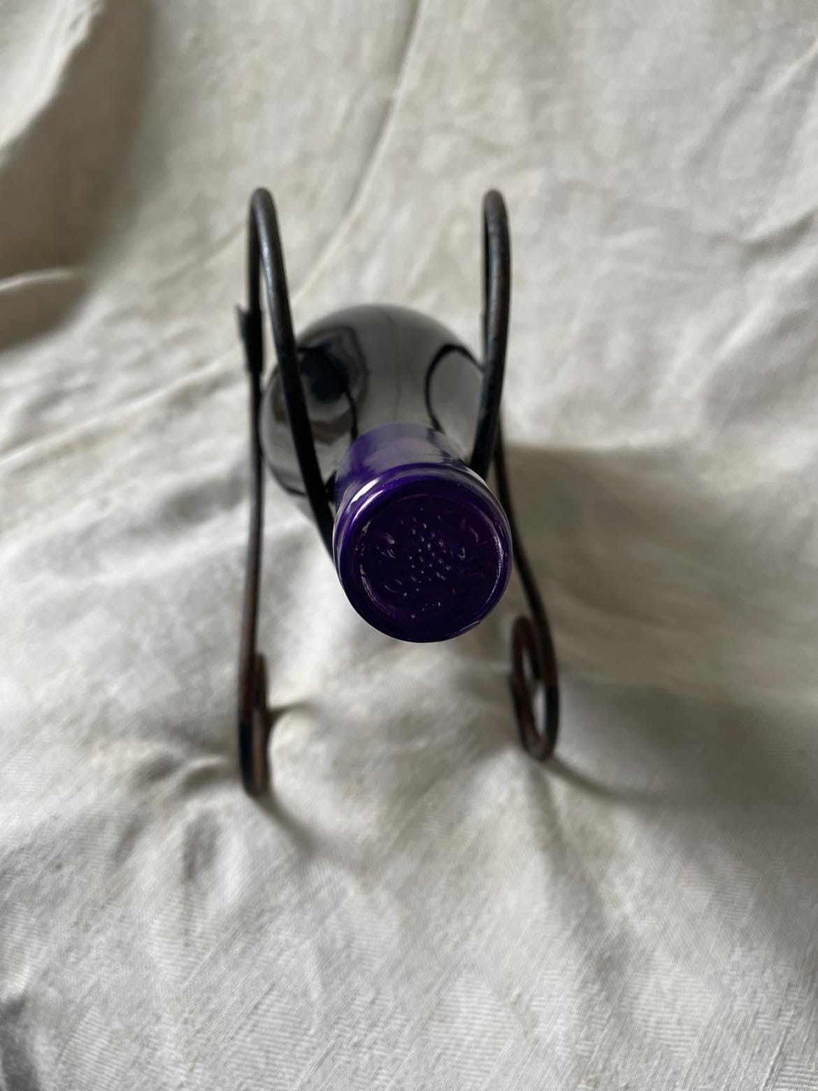 Vintage publicity bottle rest for Bourgognes (Burgundy wine) produced by Faiveley