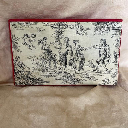 Black Toile de Jouy lidded box